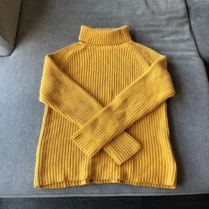 (283) Yellow Knit Turtleneck